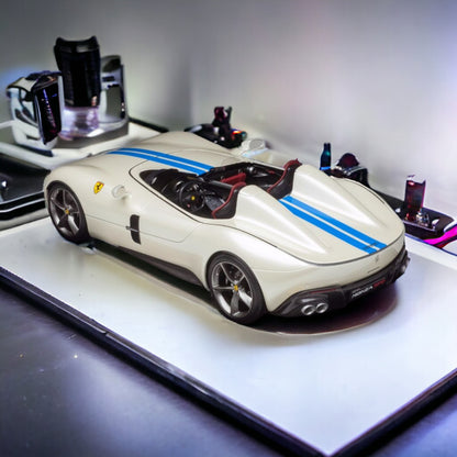 1/18 Diecast Ferrari Monza SP2 White BBR Scale Model Car|Sold in Dturman.com Dubai UAE.