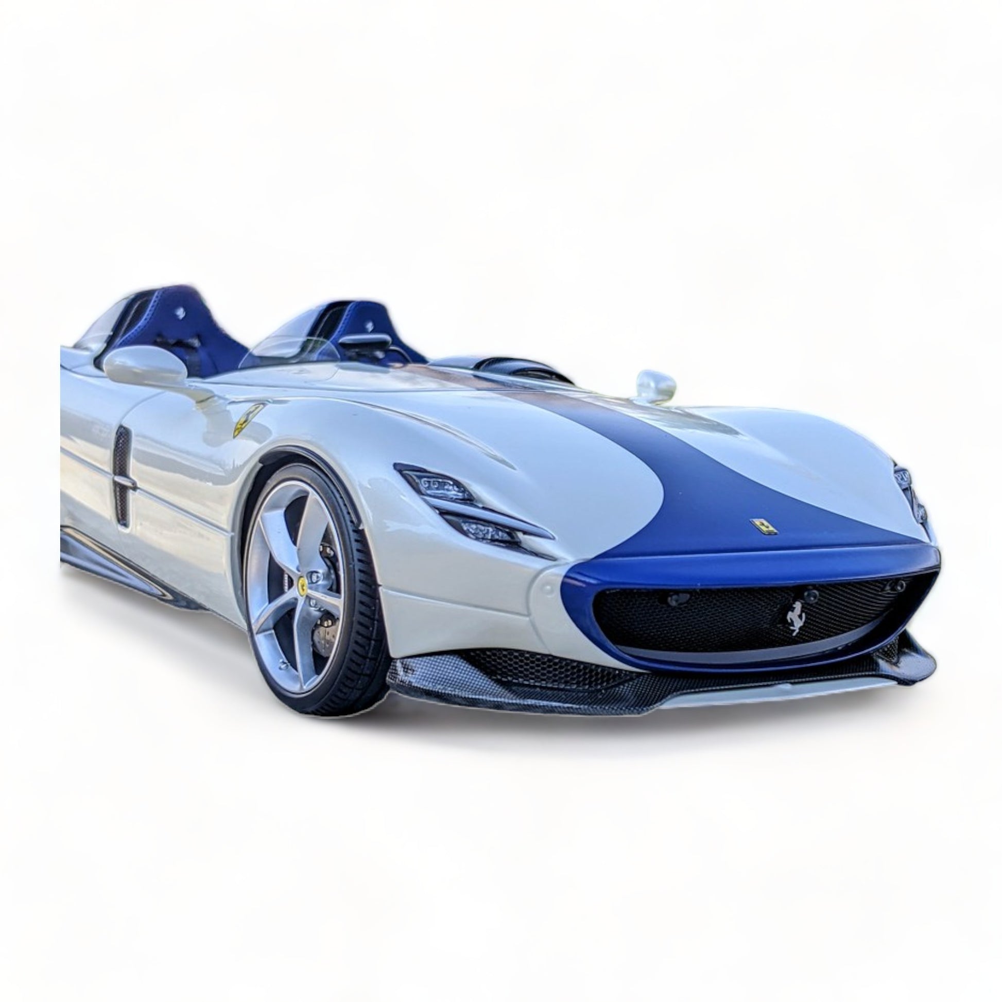 1/18 Diecast Ferrari Monza SP2 White BBR Scale Model Car