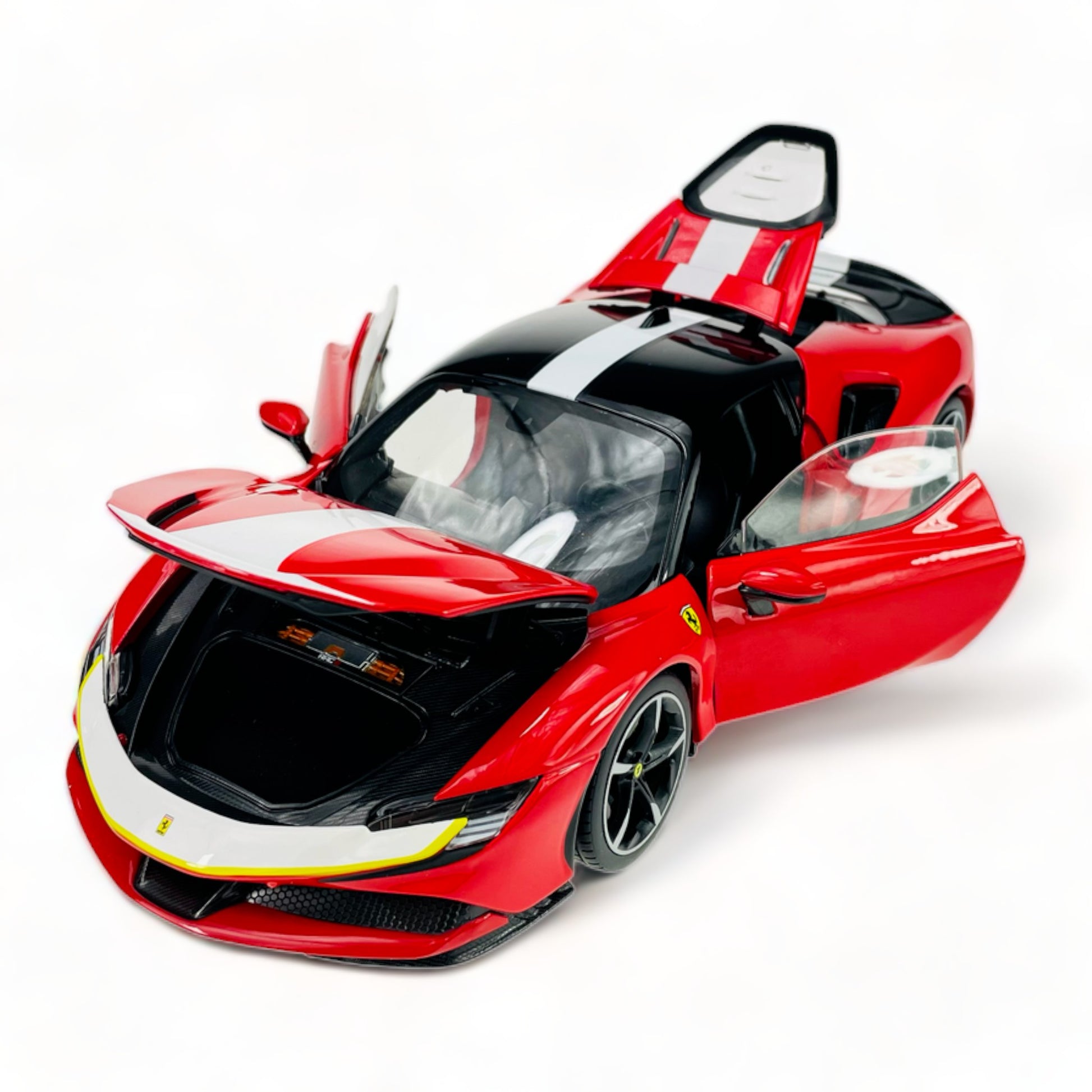 1/18 Diecast Ferrari SF90 Stradale Red "Signature Series" by Bburago Scale Model Car