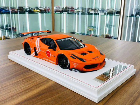 Ferrari 458 GT Zero Fight LBWK 1:18 Resin Model – Matt Orange – Limited Edition