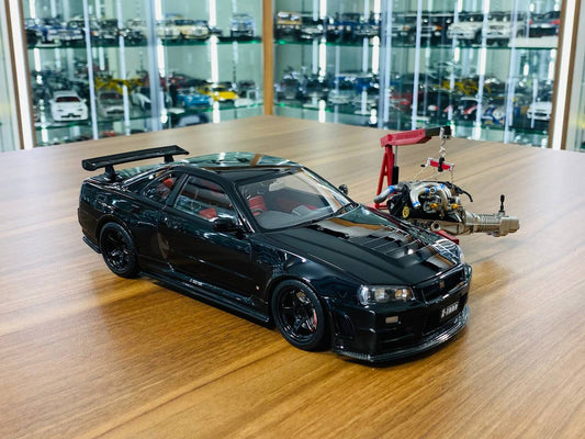1/18 Metal Diecast Motor Helix Nissan Skyline GT-R R34 Z-Tune Nismo - Black Pearl (Limited Edition 599)