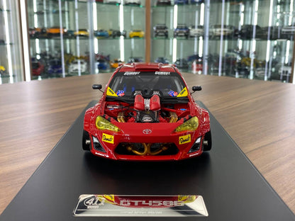 1/18 Diecast Toyota GT4586 411 Donut Red Model Car
