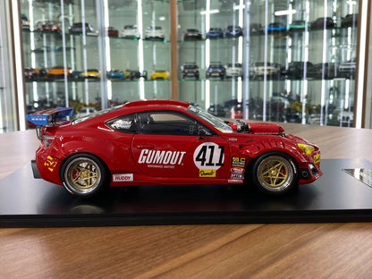 1/18 Diecast Toyota GT4586 411 Donut Red Model Car