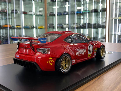1/18 Diecast Toyota GT4586 411 Donut Red Model Car