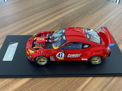 1/18 Diecast Toyota GT4586 411 Donut Red Model Car