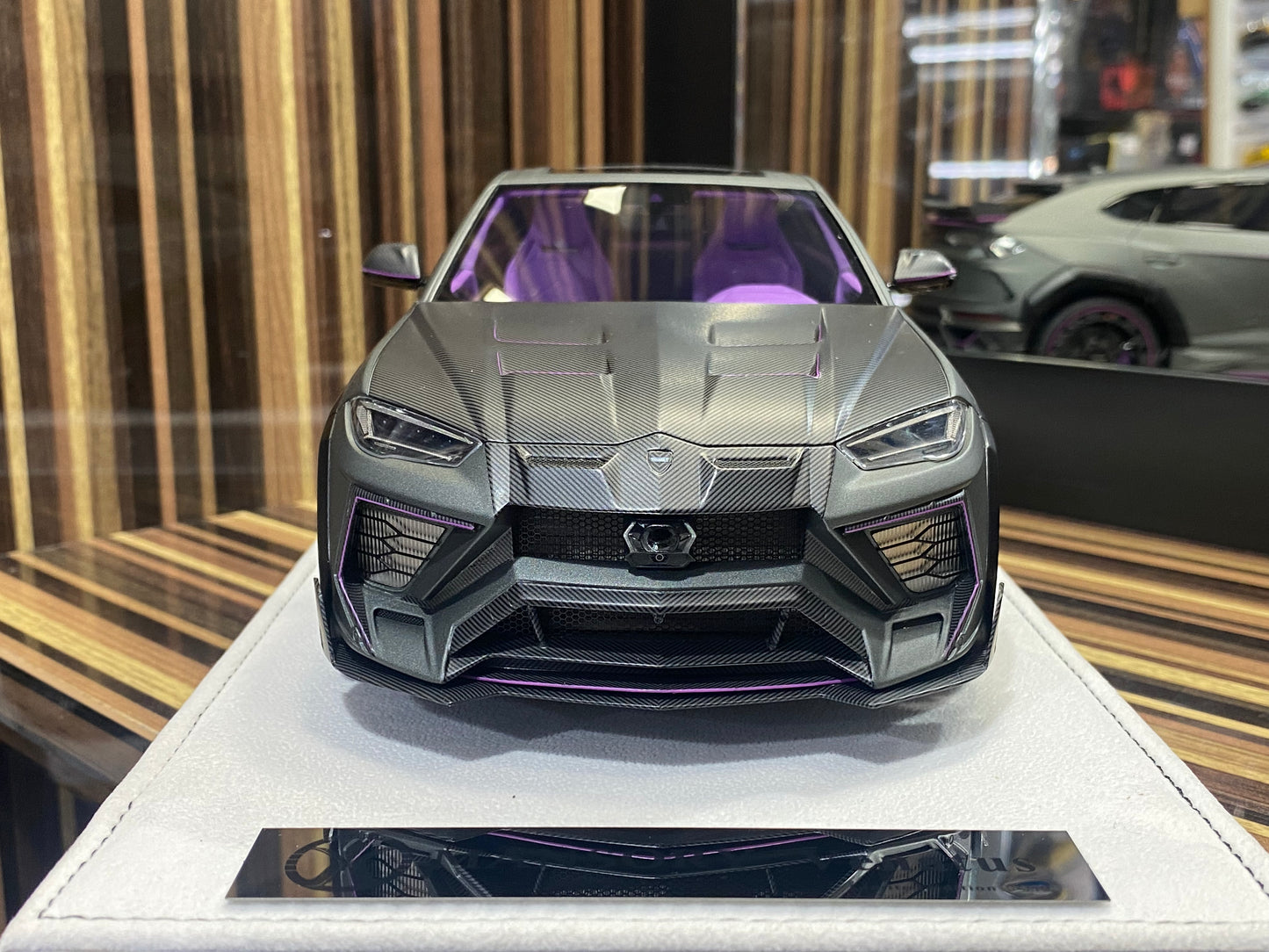 1/18 Diecast Lamborghini Mansory Urus Venatus - Grey Matt Purple Model Car|Sold in Dturman.com Dubai UAE.