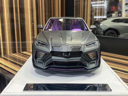 1/18 Diecast Lamborghini Mansory Urus Venatus - Grey Matt Purple Model Car|Sold in Dturman.com Dubai UAE.