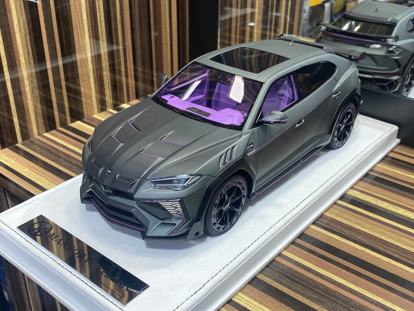 1/18 Diecast Lamborghini Mansory Urus Venatus - Grey Matt Purple Model Car|Sold in Dturman.com Dubai UAE.
