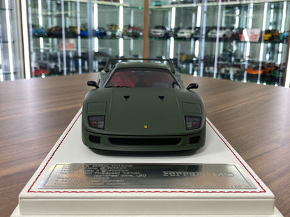 1/18 Resin Model Davis & Giovanni Ferrari F40 Military green, black/red interior Limited to 8 Pcs.