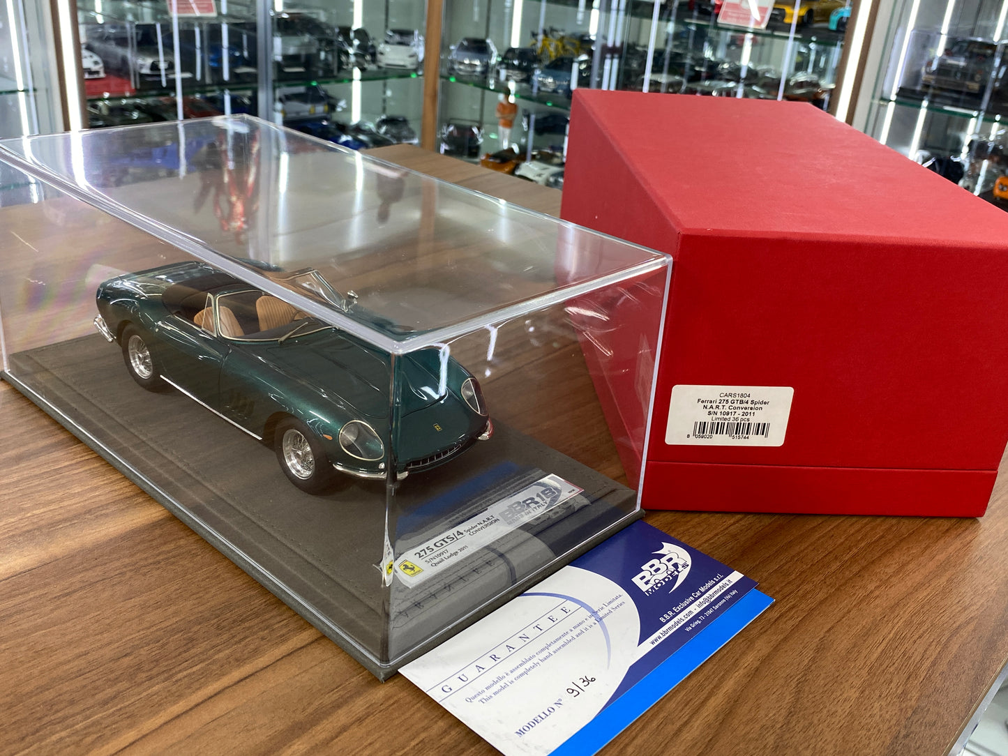 1/18 Ferrari 275 GTS/4 Spider N.A.R.T Conversion 2011 – S/N 10917  Quail Lodge | BBR Models Resin | Limited to 36 Pieces