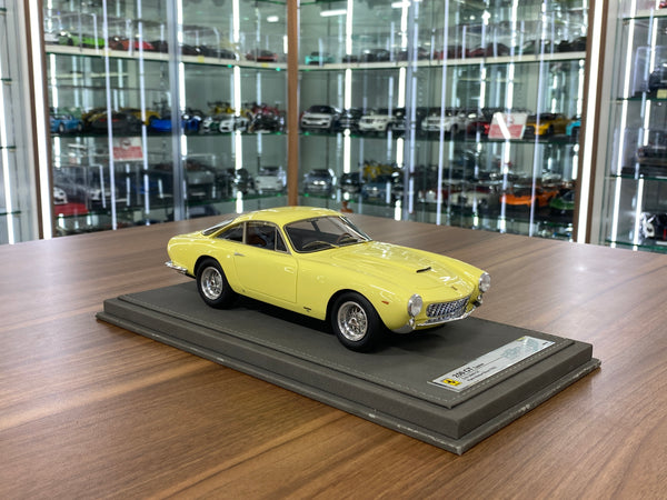1/18 Ferrari 250 GT Lusso Paris Motor Show 1962 – S/N 3849 GT Yellow | BBR Models Resin | Limited to 129 Pieces