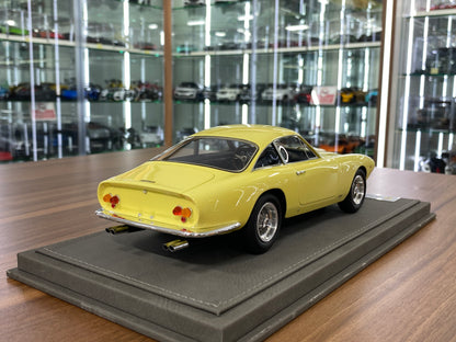 1/18 Ferrari 250 GT Lusso Paris Motor Show 1962 – S/N 3849 GT Yellow | BBR Models Resin | Limited to 129 Pieces