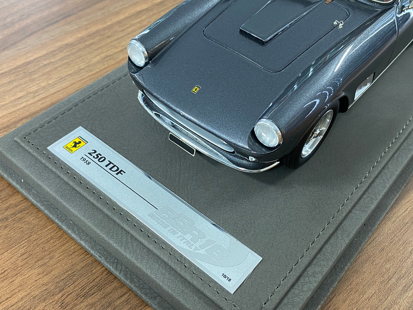 1/18 Ferrari 250 TDF FARO DIRITTO 1958 – Grey (Grigio Ferro) | BBR Models Resin | Limited to 18 Pieces