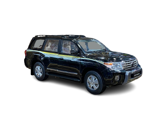 1/18 Diecast Toyota Land cruiser 200 Black 2012 with stickers  FAW Toys Scale Model Car|Sold in Dturman.com Dubai UAE.