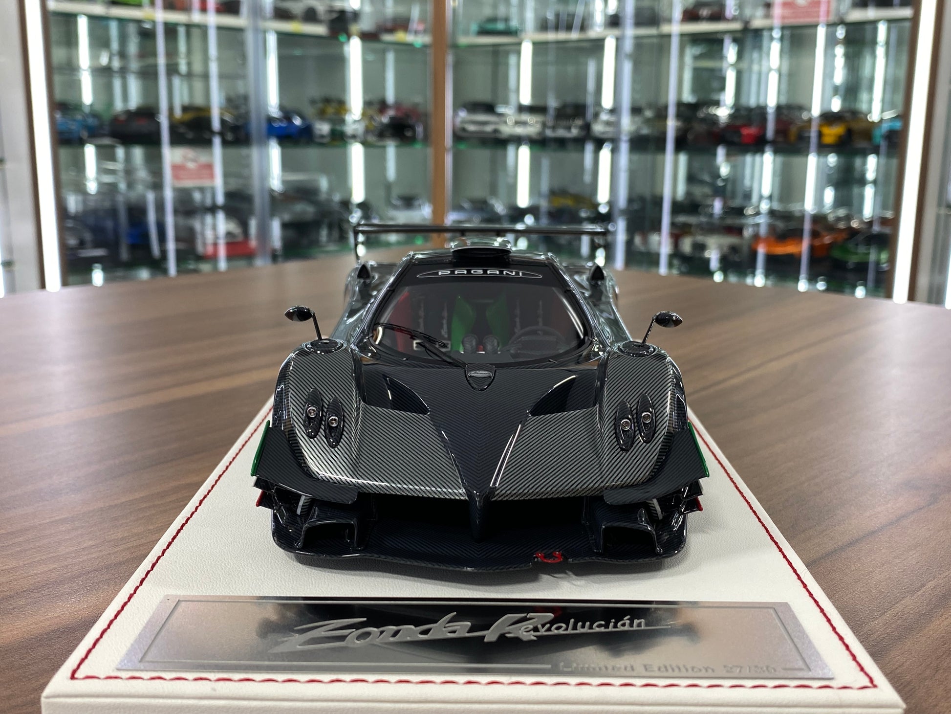 1/18 Resin Dino Model Pagani Zonda Revolucian Carbon Fiber/ Grey Limited to 30 pcs.