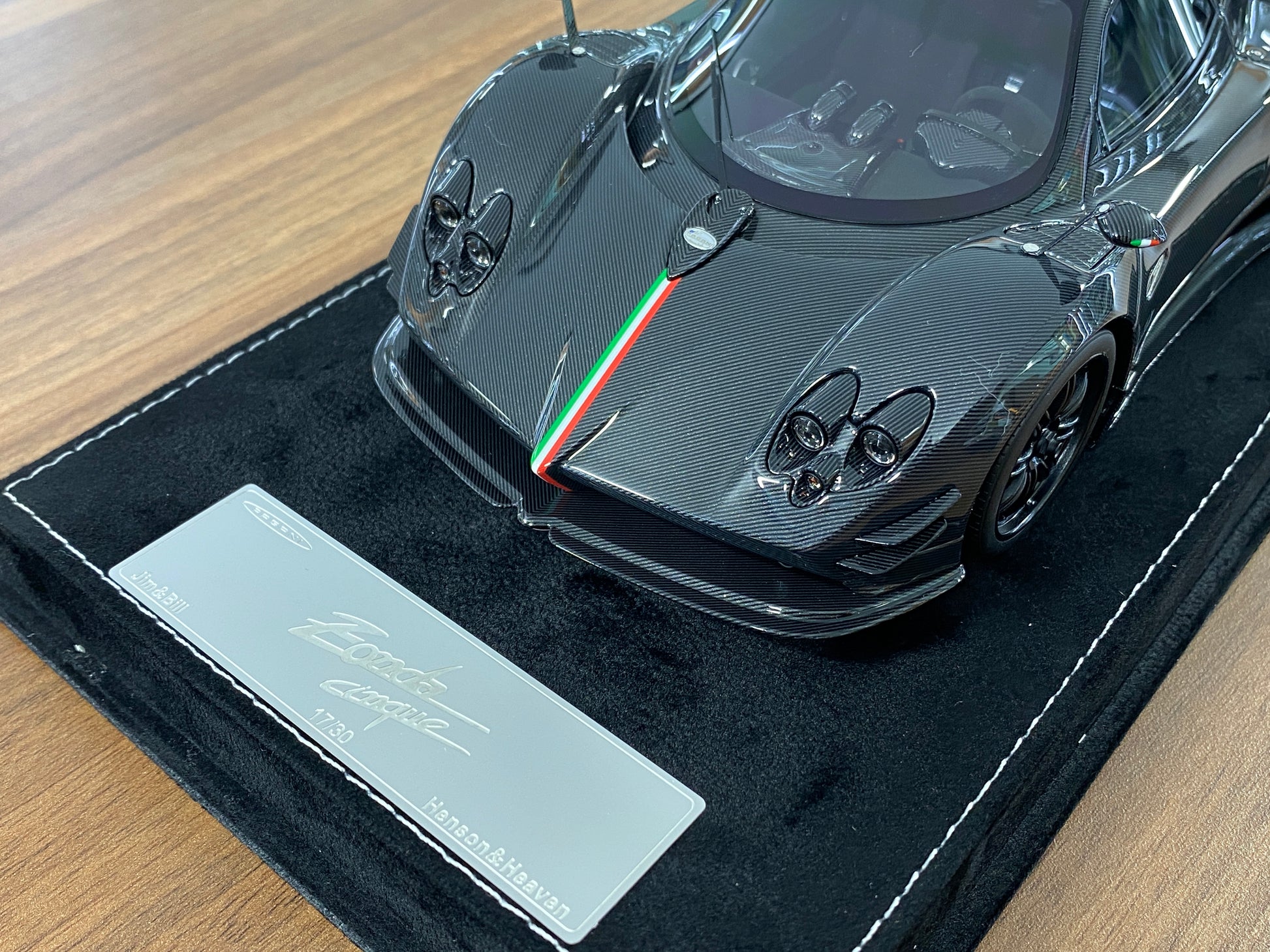 1/18 HH Model Pagani Zonda Cinque Black Carbon  Resin | Limited 30 pcs