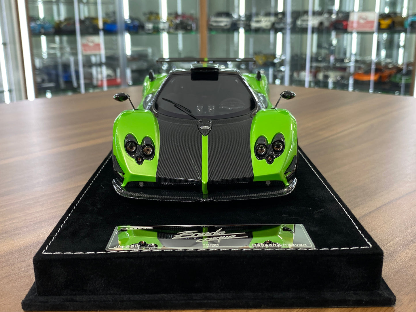 1/18 HH Model Pagani Zonda Cinque Green/Carbon Fiber Resin | Limited 30 pcs