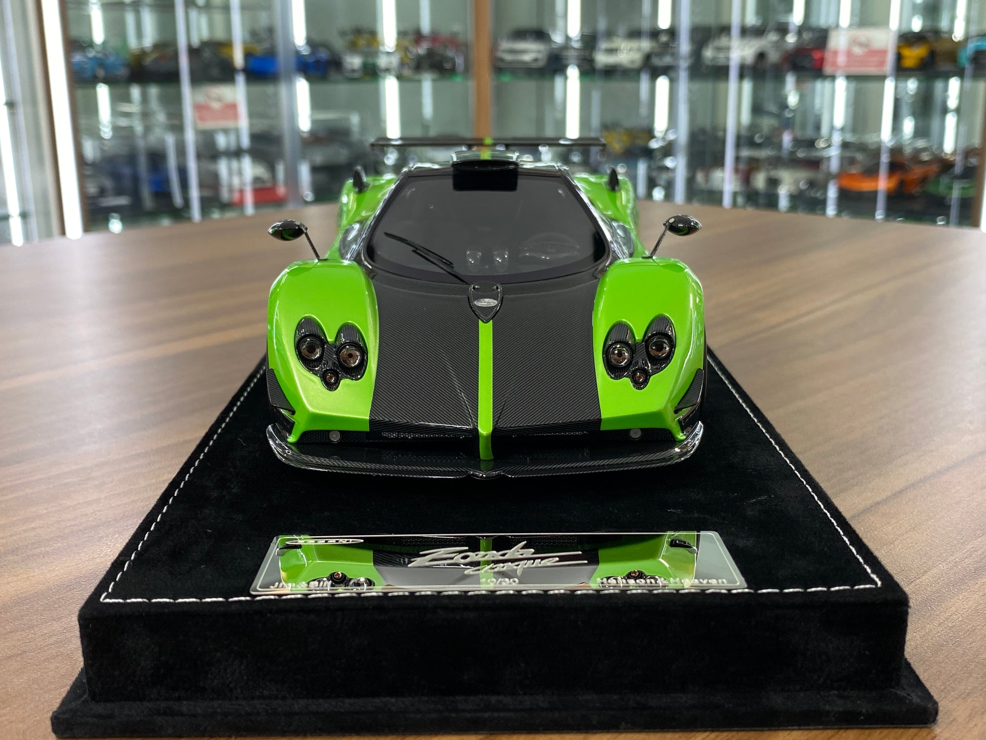 1/18 HH Model Pagani Zonda Cinque Green/Carbon Fiber Resin | Limited 30 pcs