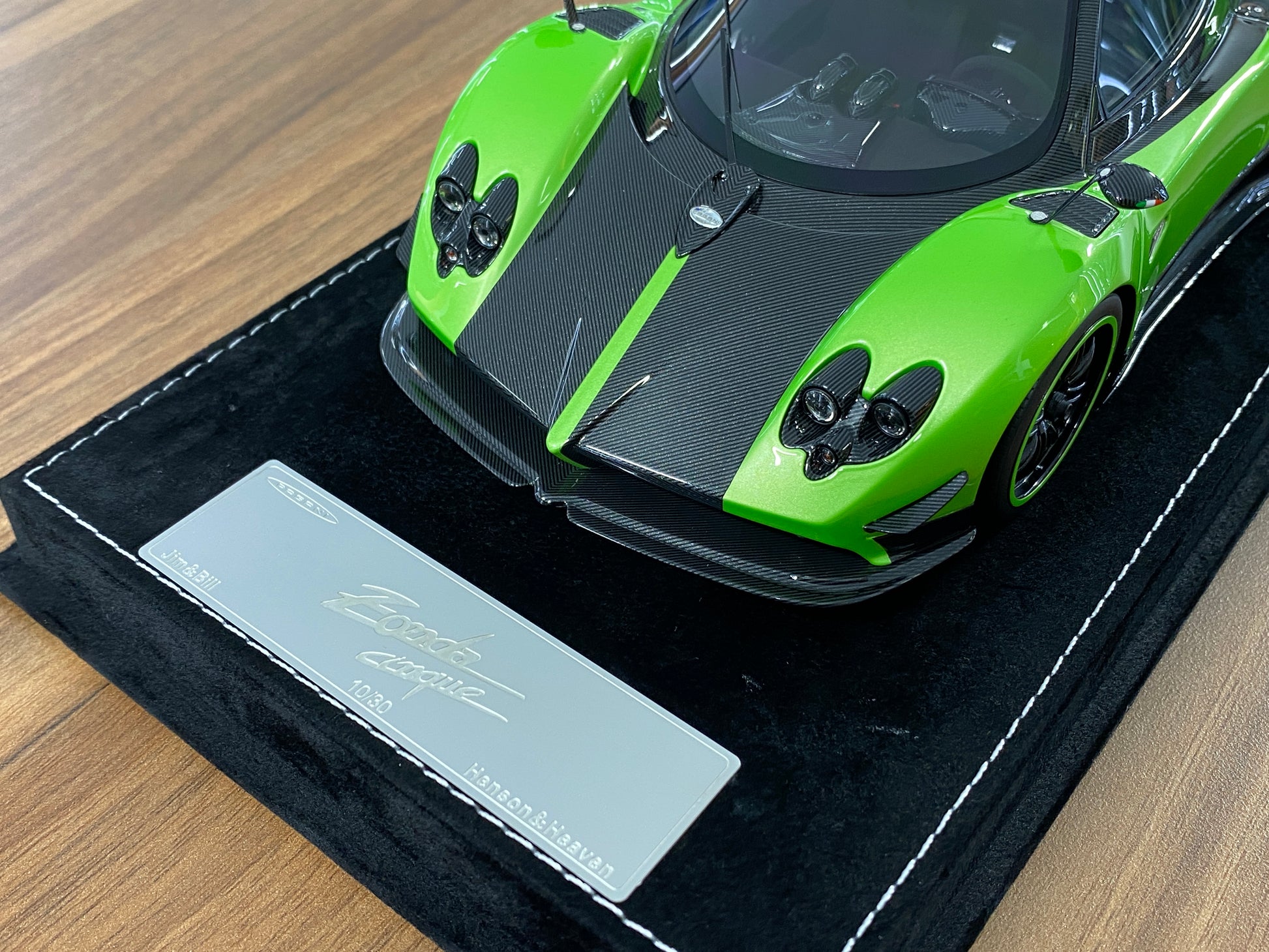 1/18 HH Model Pagani Zonda Cinque Green/Carbon Fiber Resin | Limited 30 pcs
