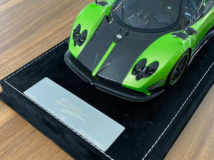1/18 HH Model Pagani Zonda Cinque Green/Carbon Fiber Resin | Limited 30 pcs
