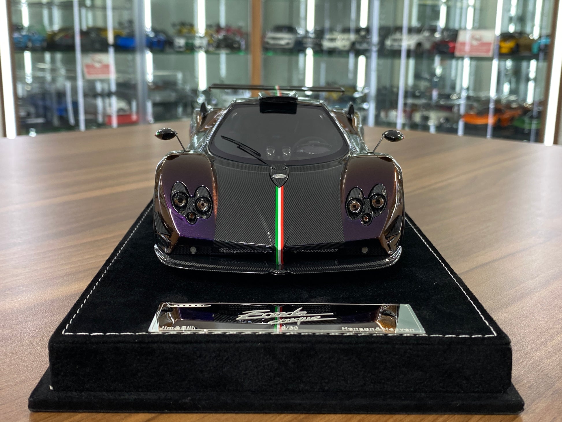 1/18 HH Model Pagani Zonda Cinque Chameleon Purple/Carbon Fiber Resin | Limited 30 pcs
