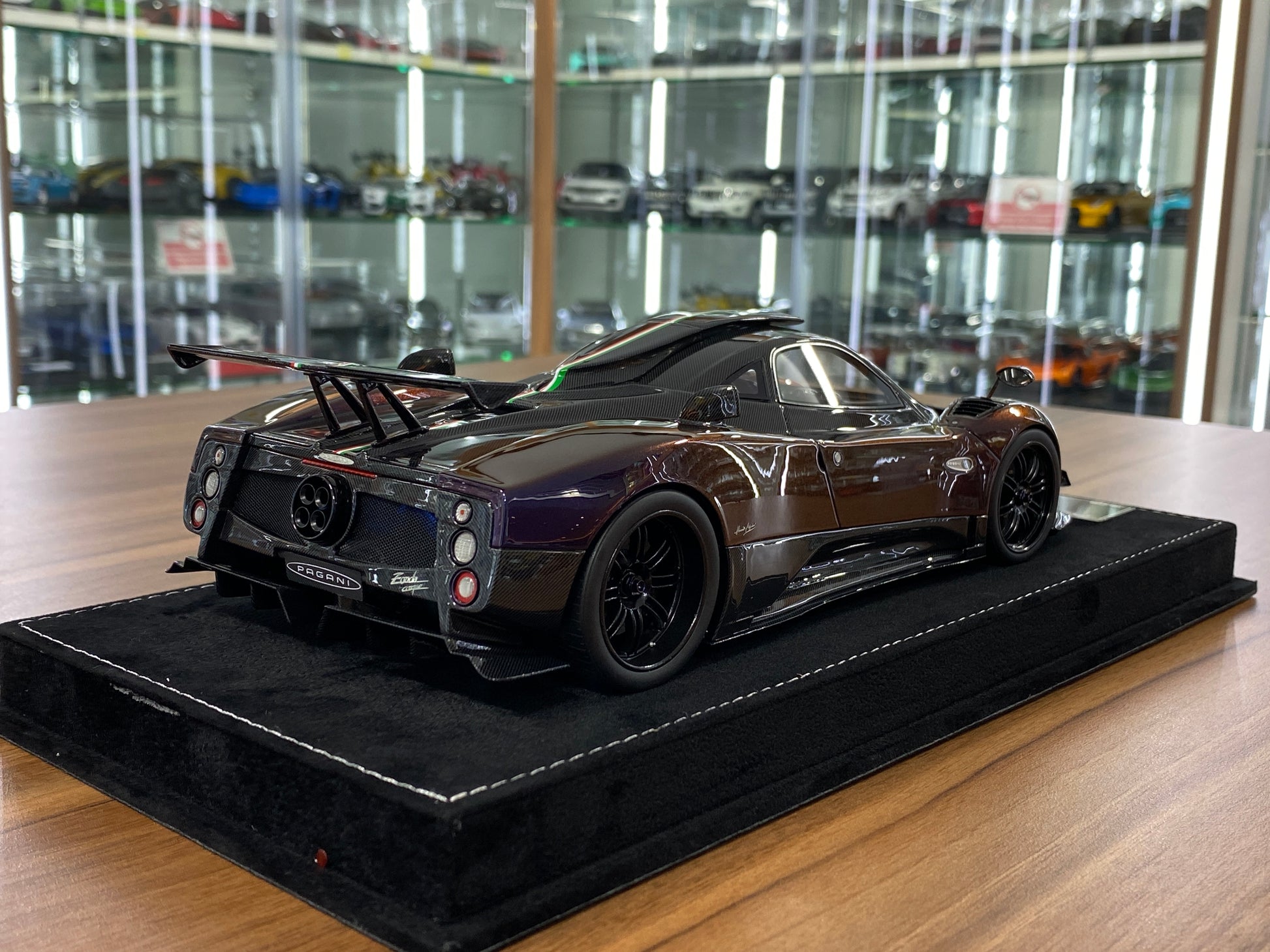 1/18 HH Model Pagani Zonda Cinque Chameleon Purple/Carbon Fiber Resin | Limited 30 pcs