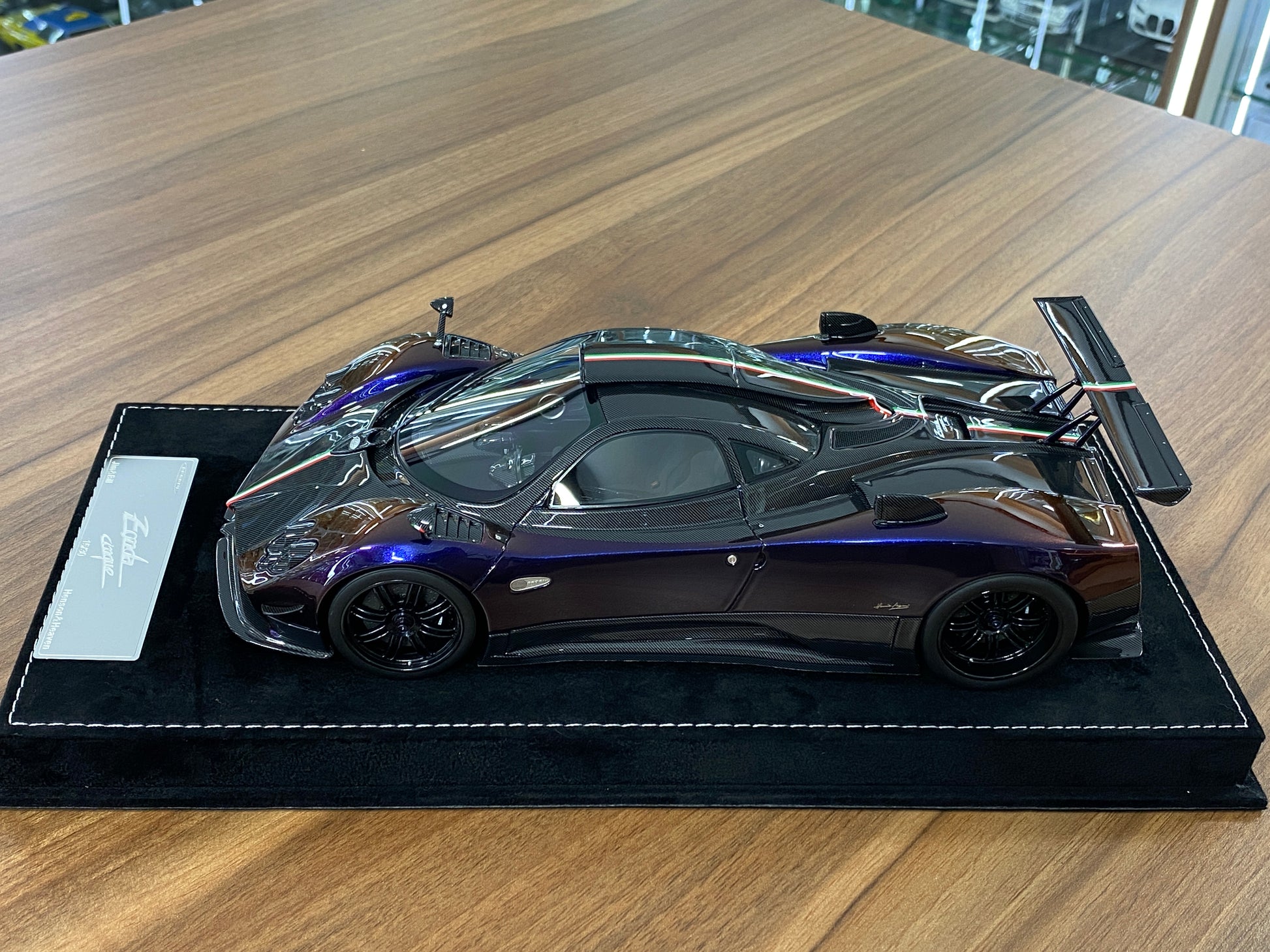 1/18 HH Model Pagani Zonda Cinque Chameleon Purple/Carbon Fiber Resin | Limited 30 pcs