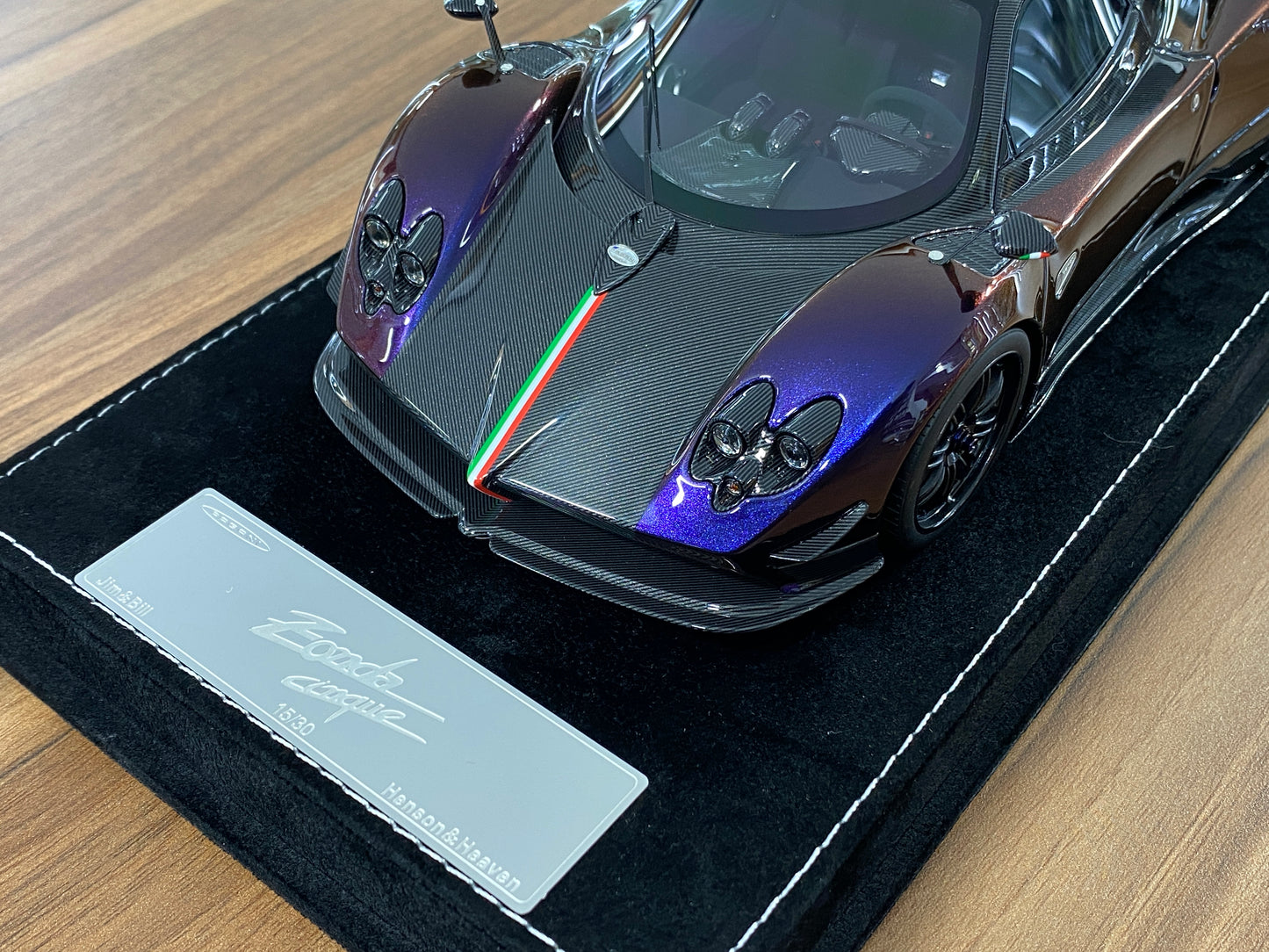 1/18 HH Model Pagani Zonda Cinque Chameleon Purple/Carbon Fiber Resin | Limited 30 pcs