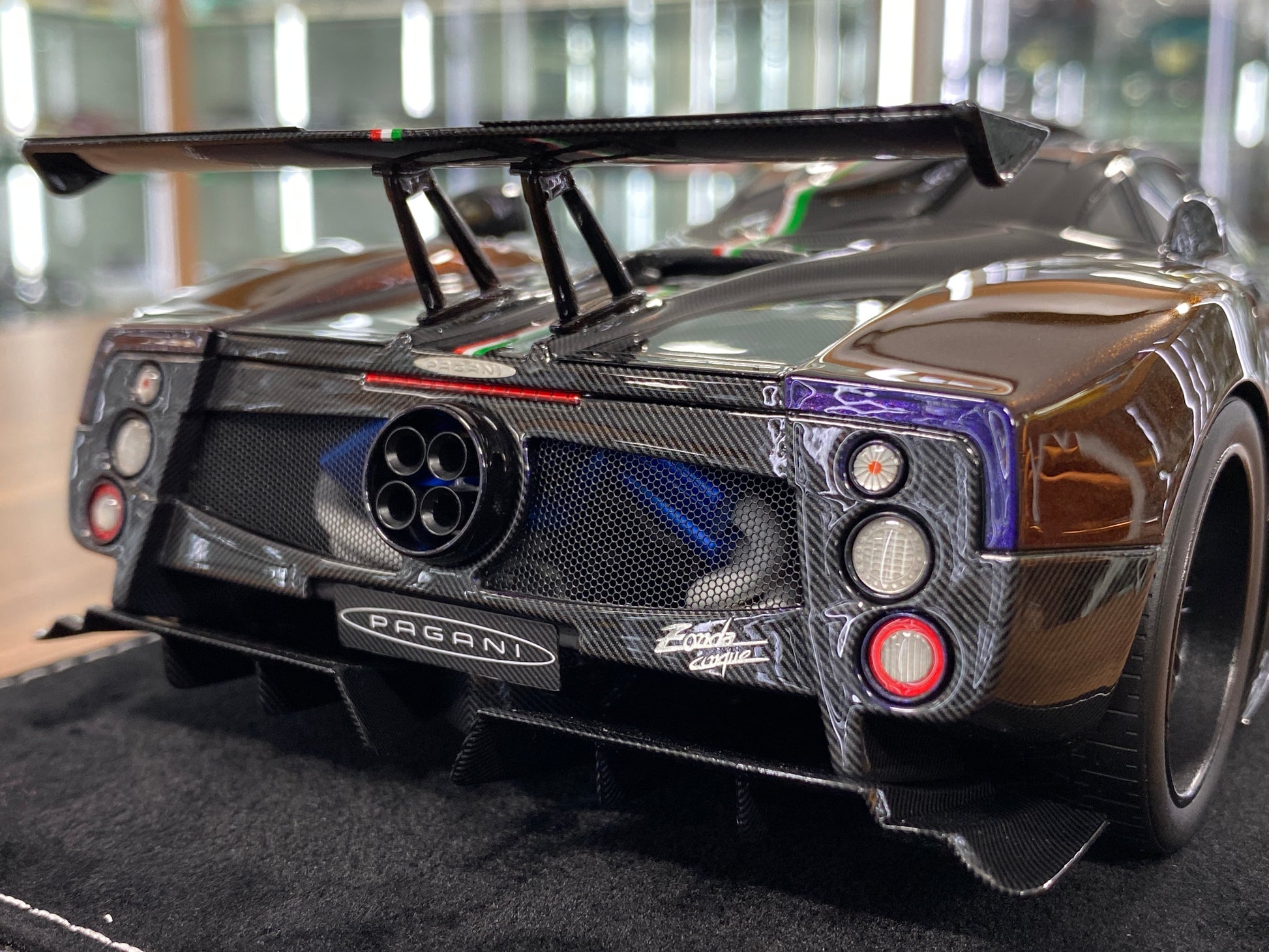 1/18 HH Model Pagani Zonda Cinque Chameleon Purple/Carbon Fiber Resin | Limited 30 pcs