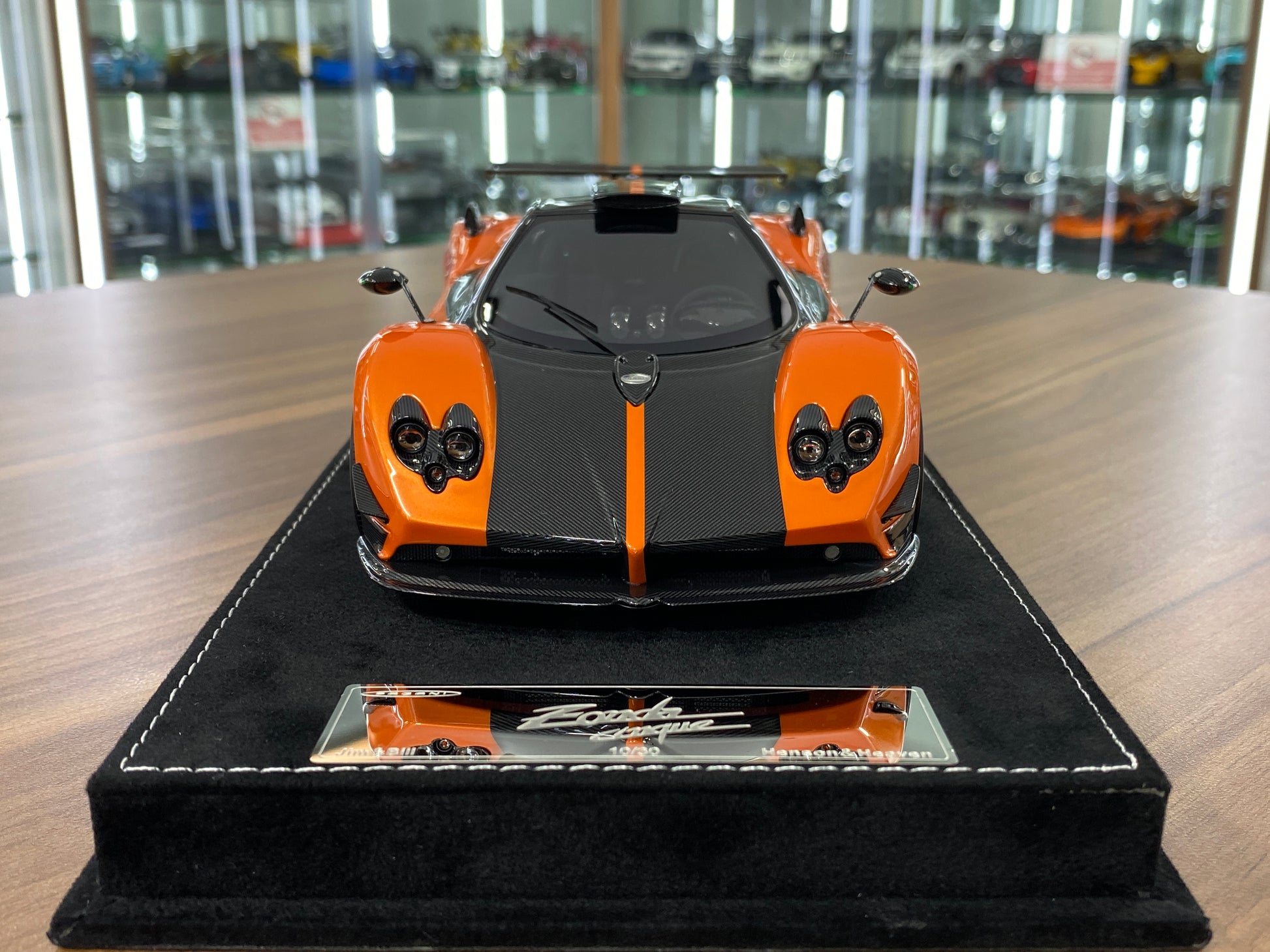 1/18 HH Model Pagani Zonda Cinque Orange/Carbon Fiber Resin | Limited 30 pcs