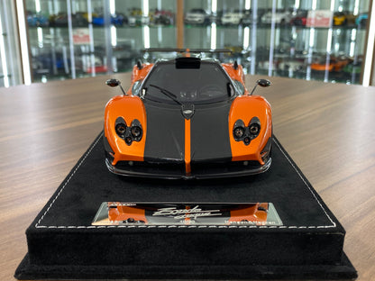 1/18 HH Model Pagani Zonda Cinque Orange/Carbon Fiber Resin | Limited 30 pcs