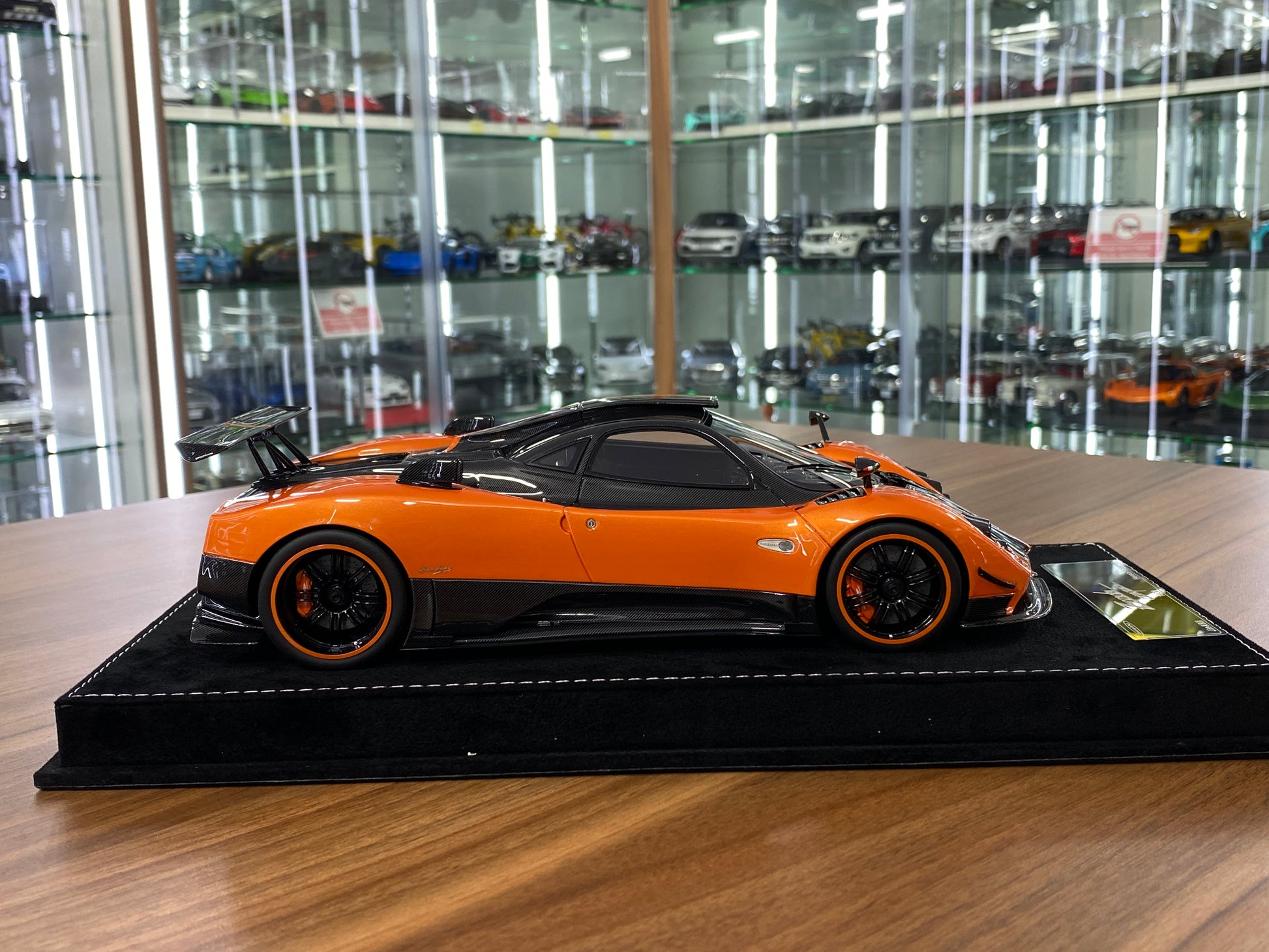 1/18 HH Model Pagani Zonda Cinque Orange/Carbon Fiber Resin | Limited 30 pcs