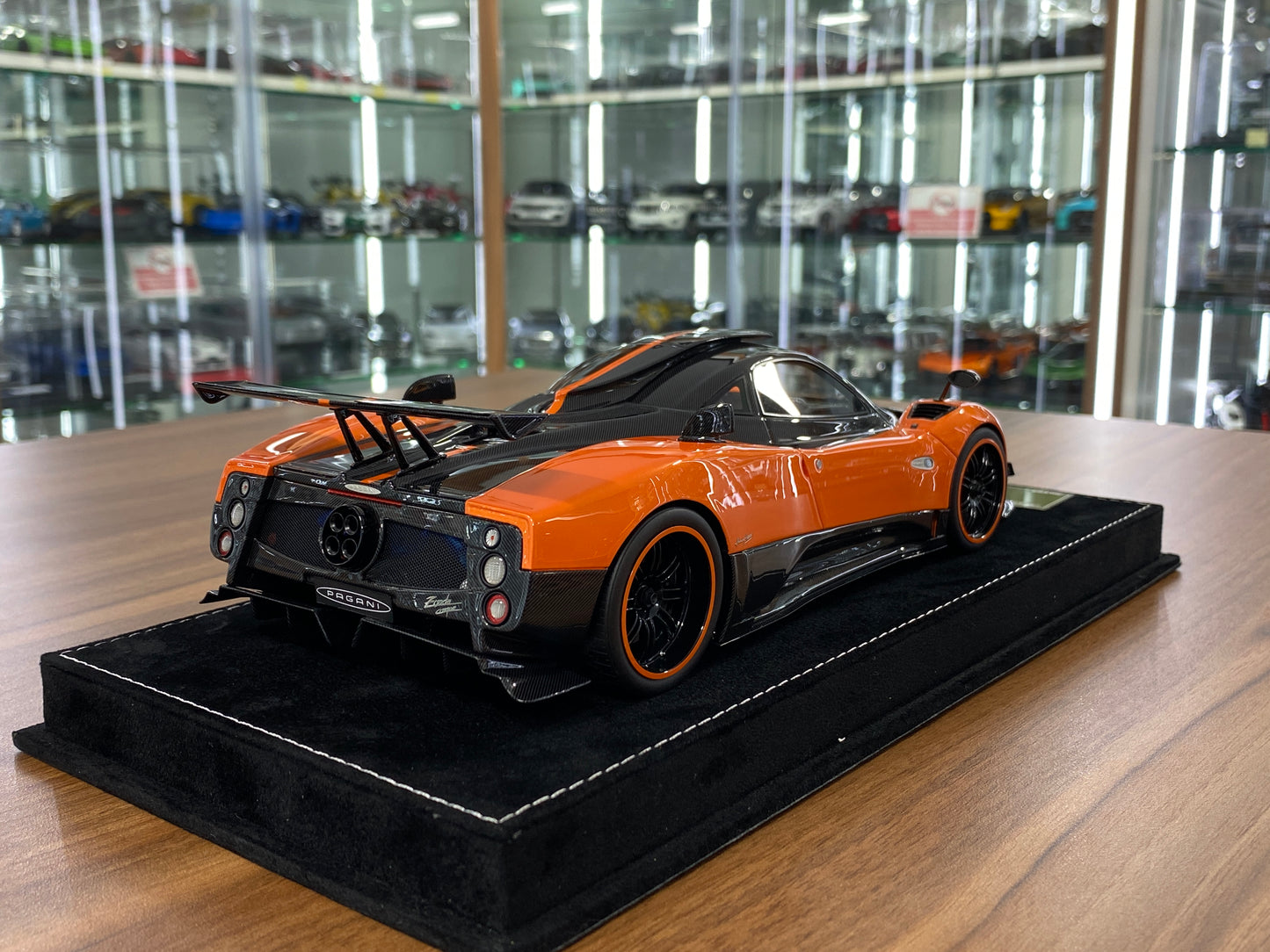 1/18 HH Model Pagani Zonda Cinque Orange/Carbon Fiber Resin | Limited 30 pcs