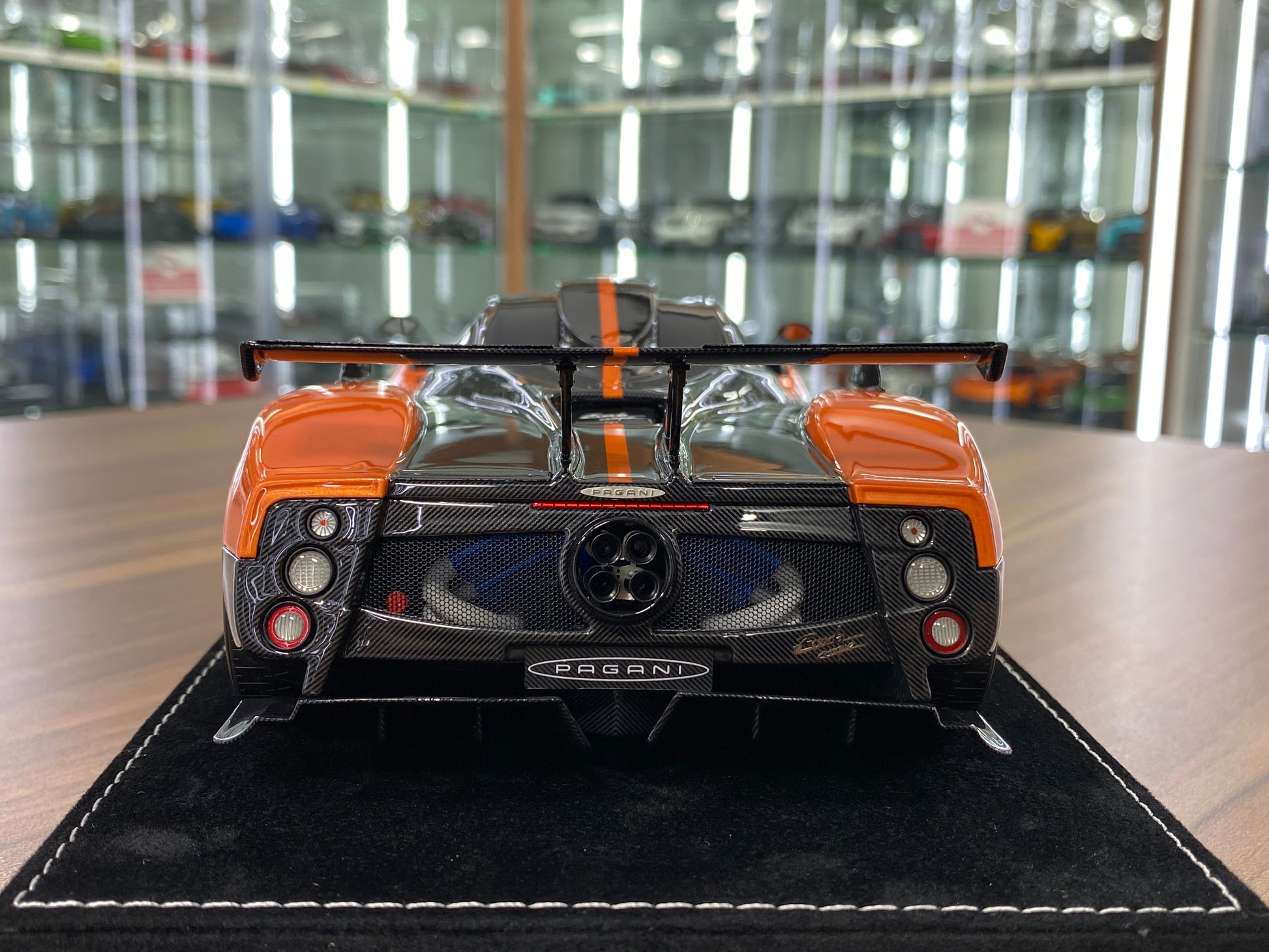1/18 HH Model Pagani Zonda Cinque Orange/Carbon Fiber Resin | Limited 30 pcs