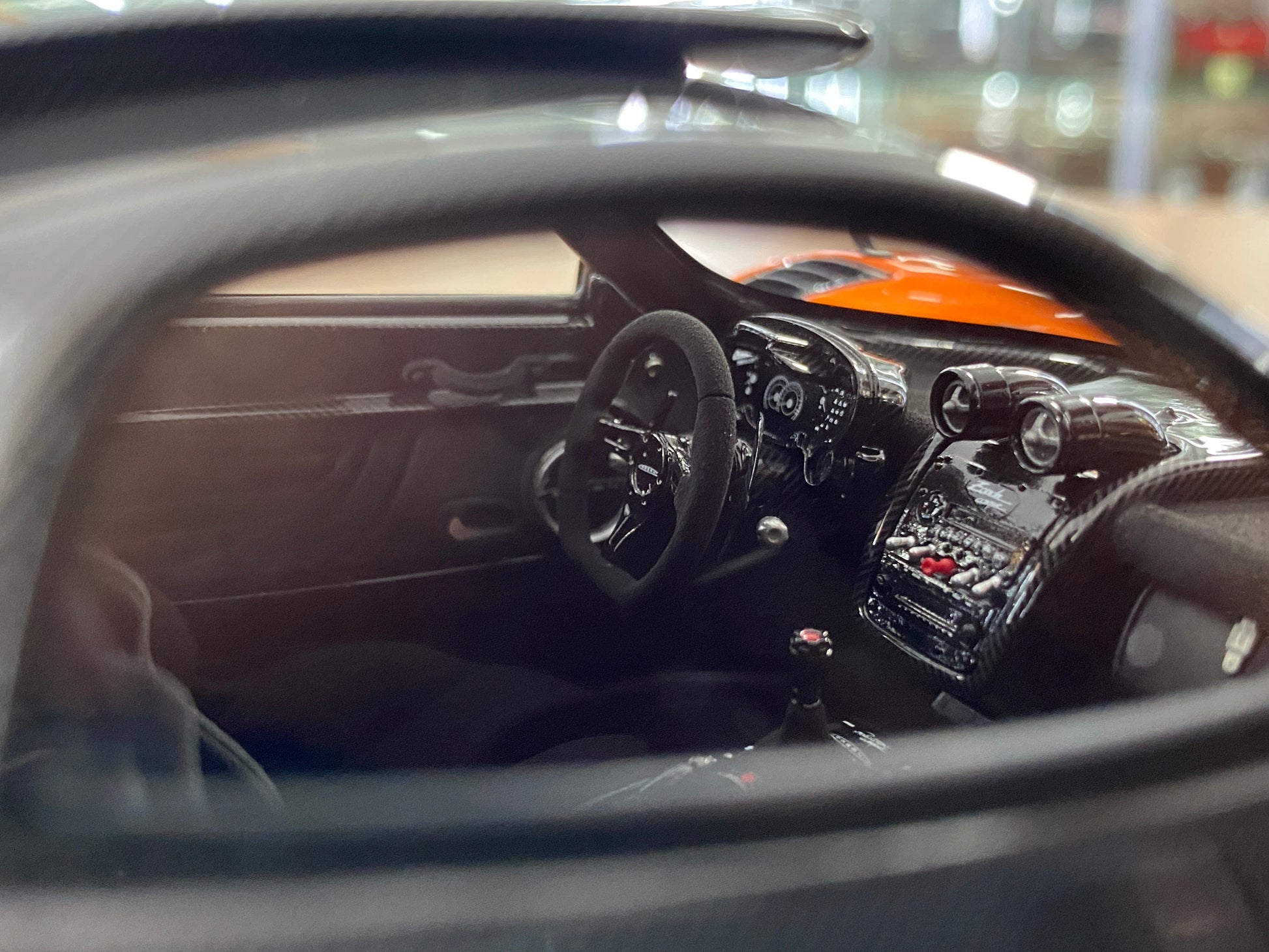 1/18 HH Model Pagani Zonda Cinque Orange/Carbon Fiber Resin | Limited 30 pcs