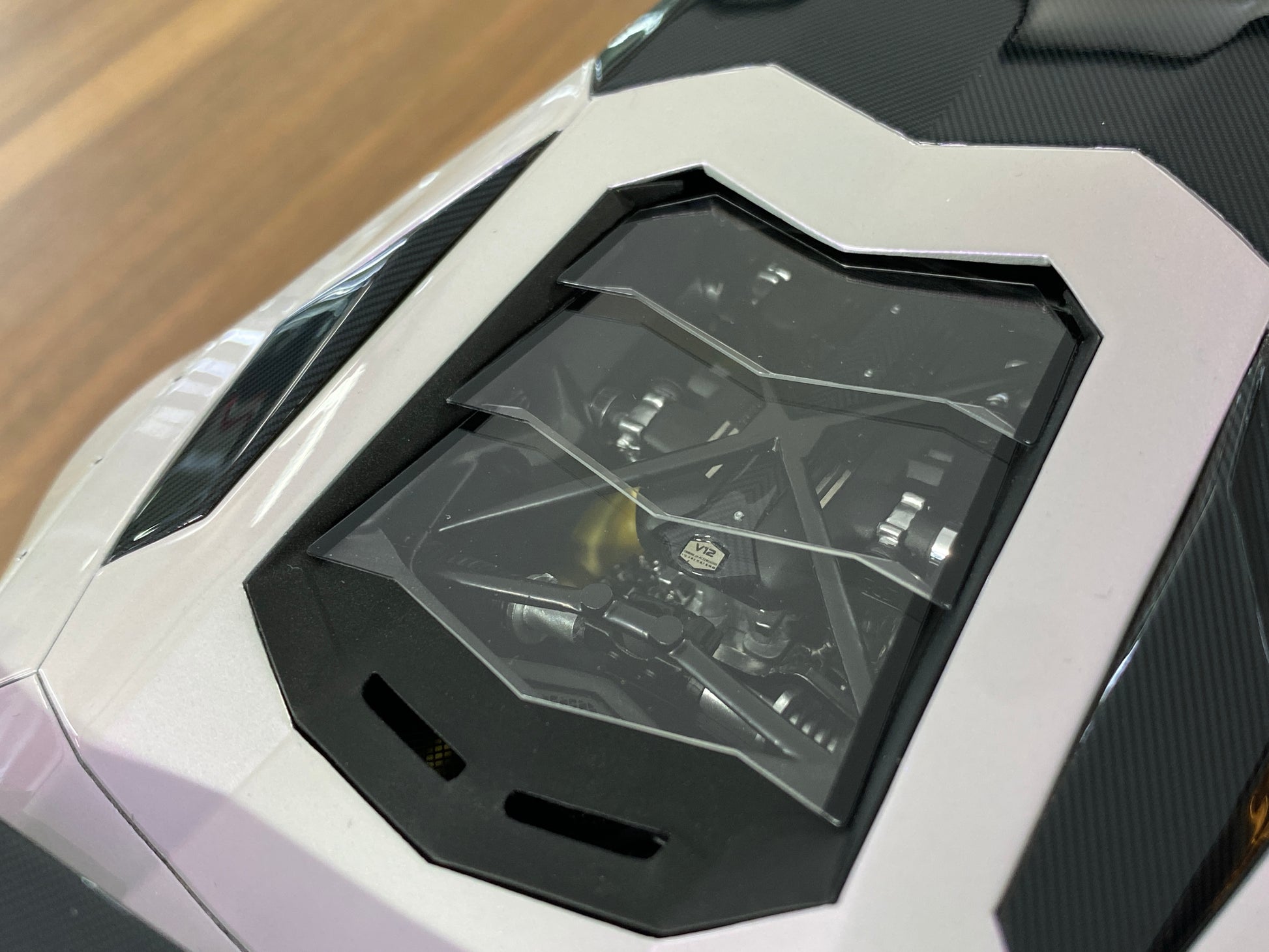 1/18 Resin Davis & Giovanni Lamborghini AVENTADOR LP 720-4 LB Performance with Pearl Silver Limited Edition - 10 pcs