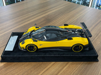 1/18 HH Model Pagani Zonda Cinque Yellow/Carbon Fiber Resin | Limited 30 pcs
