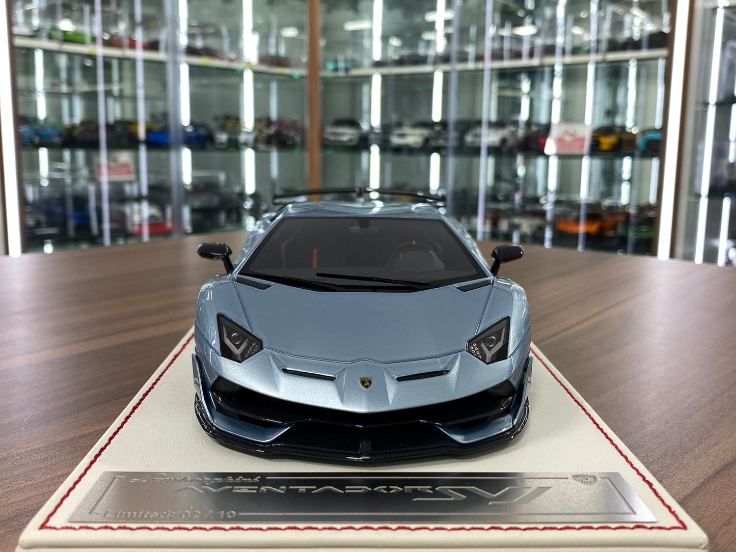1/18 Resin Davis & Giovanni Lamborghini Aventador SVJ Light Metallic Silver Limited 10 Pcs