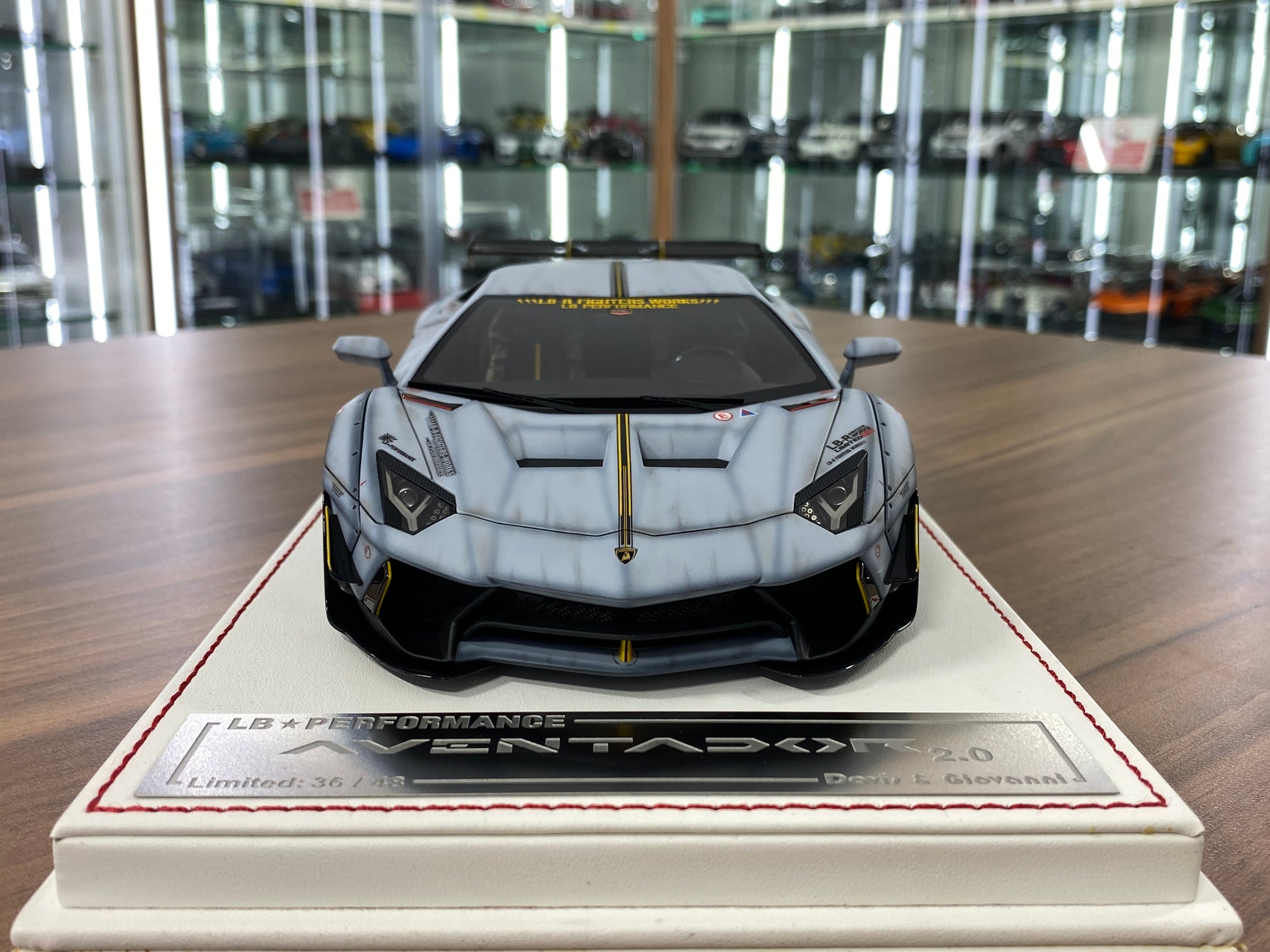1/18 Davis & Giovanni Lamborghini Aventador 2.0 LB Performance Resin - Matt grey , Zero Fighter