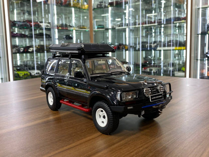 KengFai Toyota Land Cruiser 80 1:18 diecast model in black – full opening collectible for Dubai collectors
