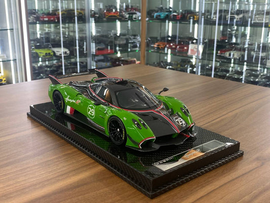 Pagani Huayra R #29 1:18 resin model in Green – limited edition sealed-body collectible available in Dubai
