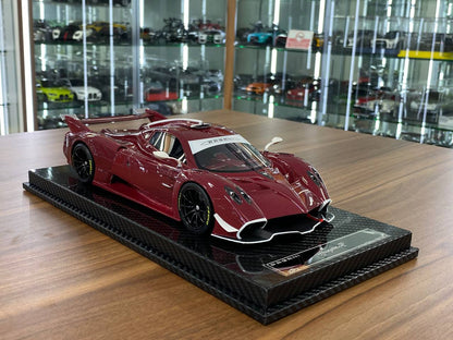 Pagani Huayra R resin model, VIP Models 1:18 scale, Carbon Wine Red Pagani, Dubai hypercar collectibles, UAE resin model cars, GCC Pagani collectors, limited edition display model, track-only hypercar replica
