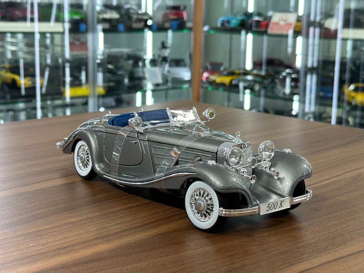 1/18 Diecast Maisto Mercedes Benz 500 K type Special Roadster in Silver