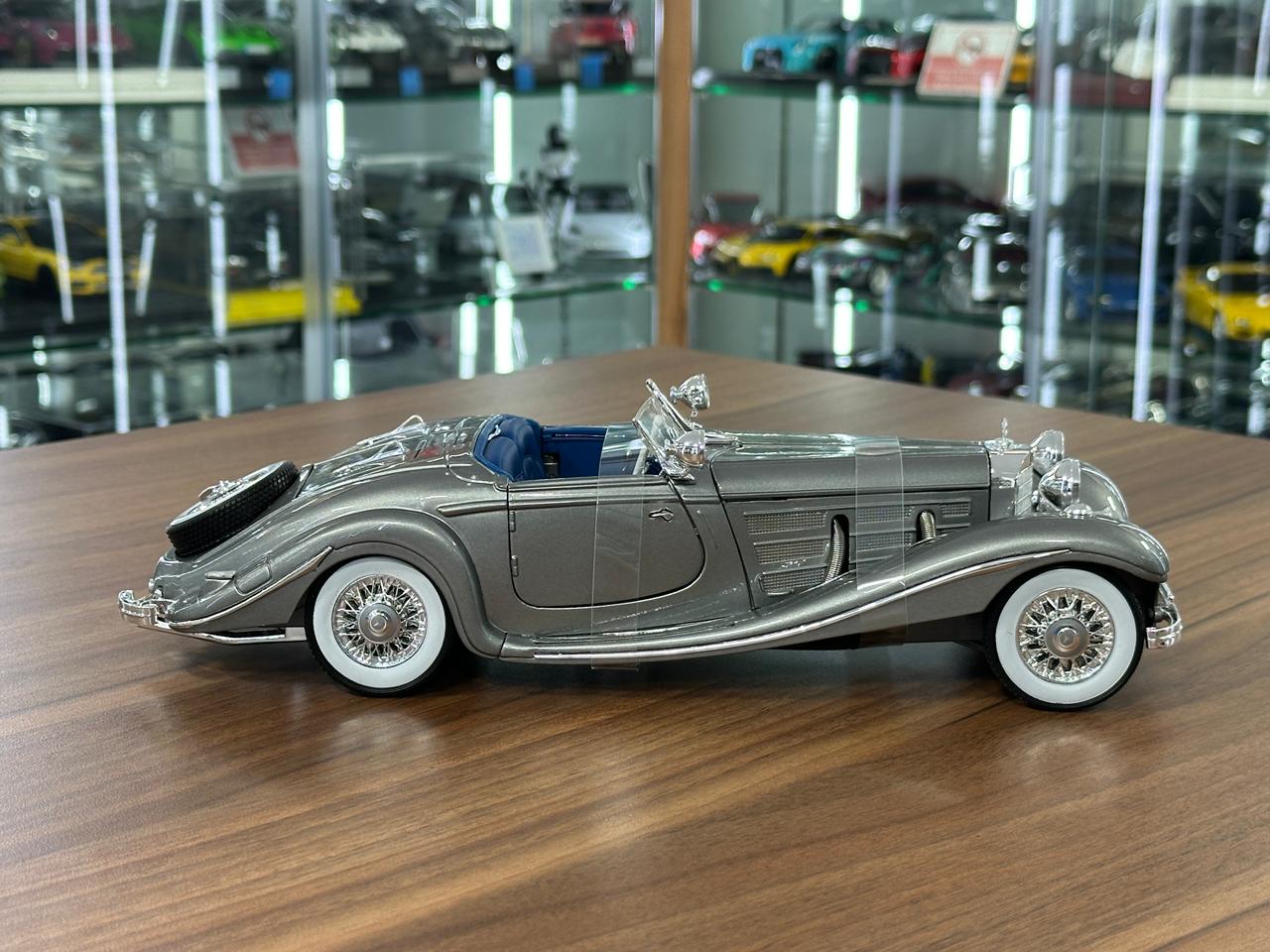 1/18 Diecast Maisto Mercedes Benz 500 K type Special Roadster in Silver