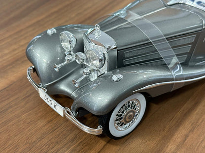 1/18 Diecast Maisto Mercedes Benz 500 K type Special Roadster in Silver