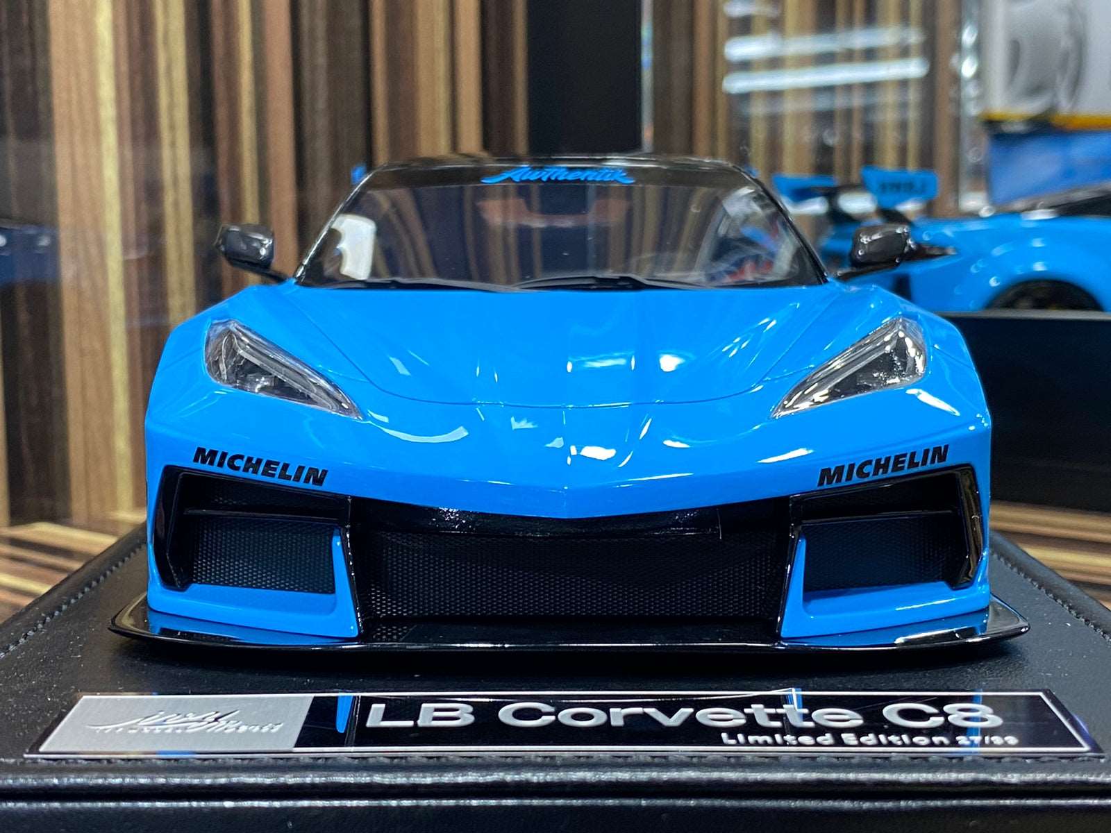 1/18 Diecast Chevrolet Corvette C8 Liberty Walk Widebody Blue IVY Mode ...