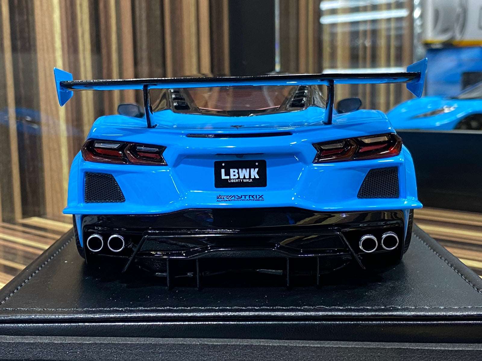 1/18 Diecast Chevrolet Corvette C8 Liberty Walk Widebody Blue IVY Mode ...