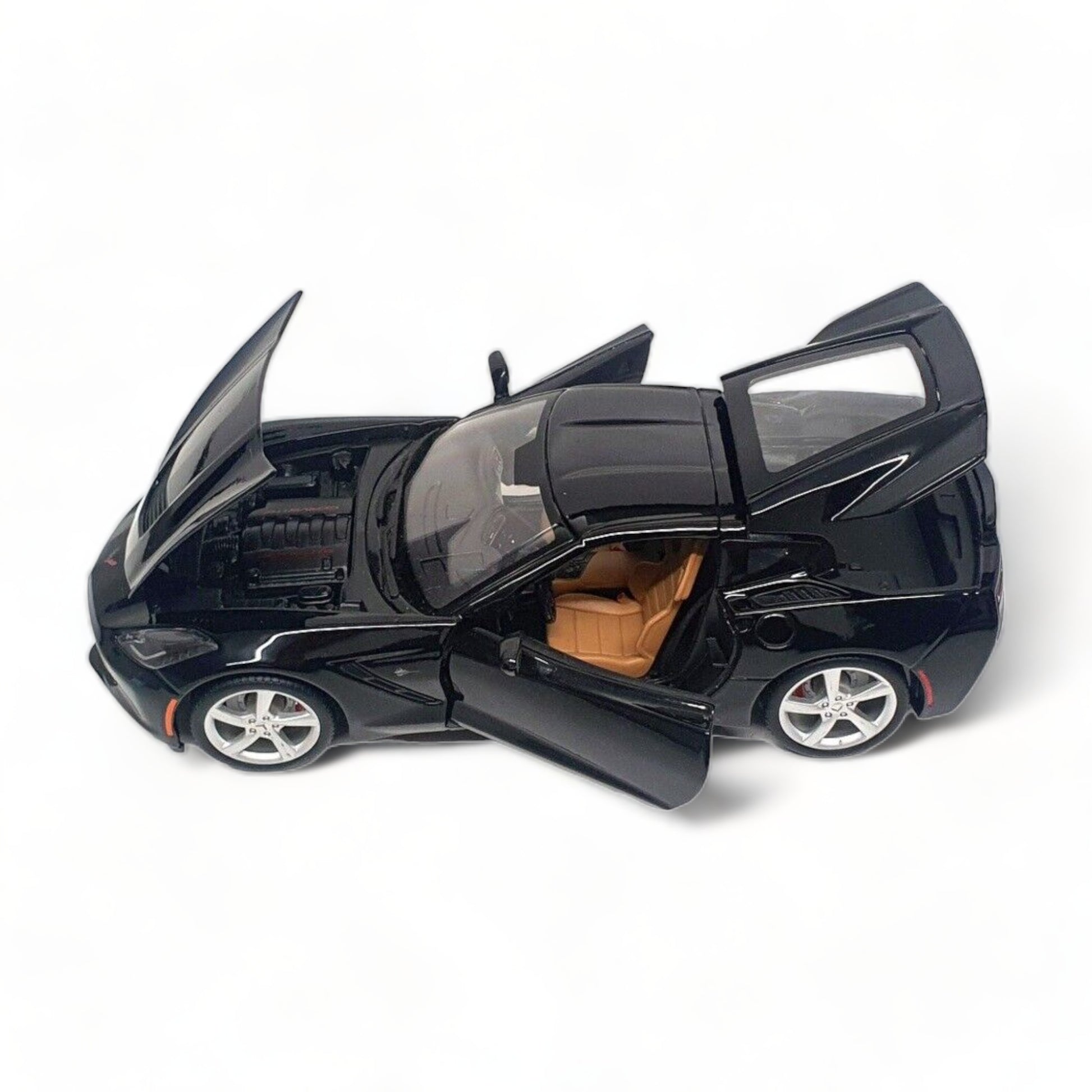 1/18 Diecast Chevrolet Corvette Stingray Black 2014 Scale Model Car by Maisto