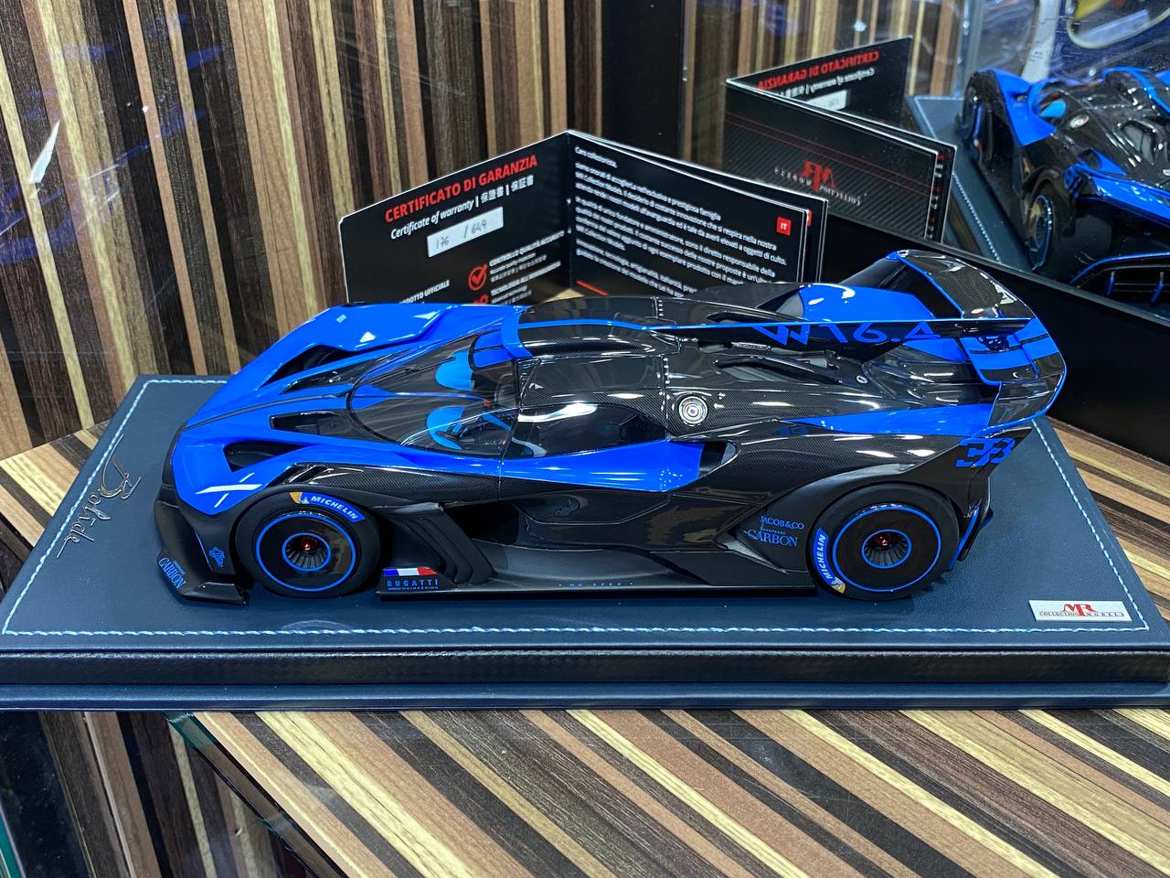 1/18 Resin MR Collection  - Bugatti Bolide in Striking Blue Model Car|Sold in Dturman.com Dubai UAE.