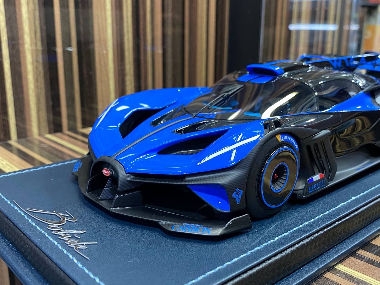 1/18 Resin MR Collection  - Bugatti Bolide in Striking Blue Model Car|Sold in Dturman.com Dubai UAE.